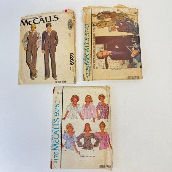 McCalls Vintage‎ Sewing Patterns LOT Mens Womens 5915 5743 6269 - Picture 5 of 6